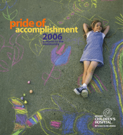 pride of accomplishment 2006 a report to the