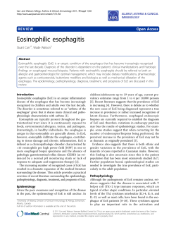 Eosinophilic esophagitis R E V I E W Open Access Stuart Carr