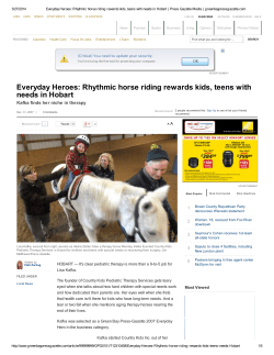 3/27/2014 Everyday Heroes: Rhythmic horse riding rewards kids, teens with needs...