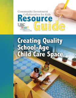 Resource Creating Quality School-Age Child Care Space