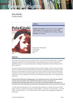 Pola Kinski Kindermund Sold to Abstract