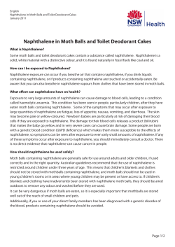 Naphthalene in Moth Balls and Toilet Deodorant Cakes