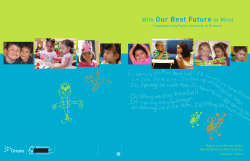 Our Best Future With in Mind Implementing Early Learning in Ontario