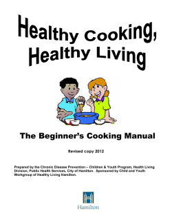The Beginner’s Cooking Manual Revised copy 2012