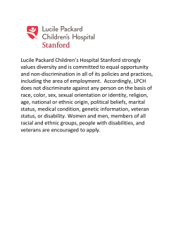 Lucile Packard Children’s Hospital Stanford strongly