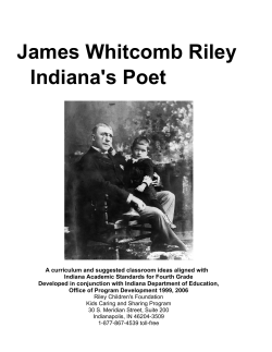 James Whitcomb Riley Indiana's Poet