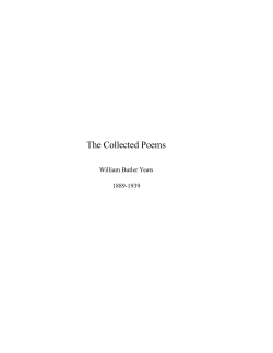 The Collected Poems William Butler Yeats 1889-1939