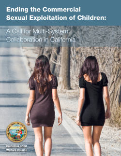 Ending the Commercial Sexual Exploitation of Children: A Call for Multi-System