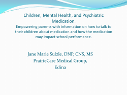 Children, Mental Health, and Psychiatric Medication: Empowering