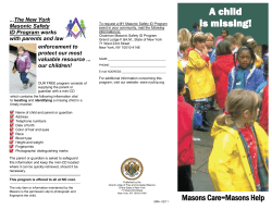 A child is missing! ...The New York Masonic Safety