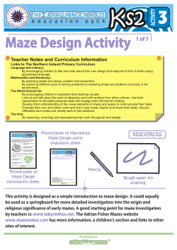 3  Maze Design Activity THE CARNFUNNOCK MAZE