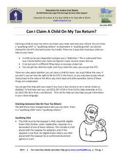 Can I Claim A Child On My Tax Return?