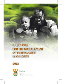 GUIDELINES FOR THE MANAGEMENT OF TUBERCULOSIS IN CHILDREN