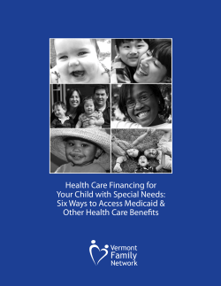 Health Care Financing for Your Child with Special Needs: