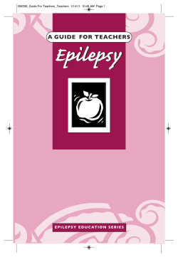 Epilepsy A GUIDE FOR TEACHERS
