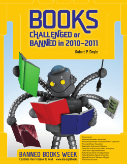BOOKS CHALLENGED or BANNED in 2010–2011 Robert P. Doyle
