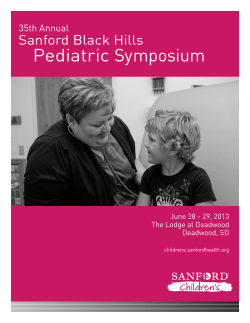 Pediatric Symposium Sanford Black Hills 35th Annual