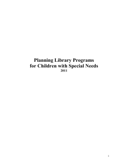 Planning Library Programs for Children with Special Needs  2011