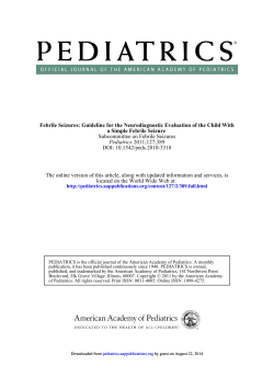 Febrile Seizures: Guideline for the Neurodiagnostic Evaluation of the Child... a Simple Febrile Seizure