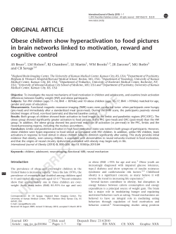 ORIGINAL ARTICLE Obese children show hyperactivation to food pictures