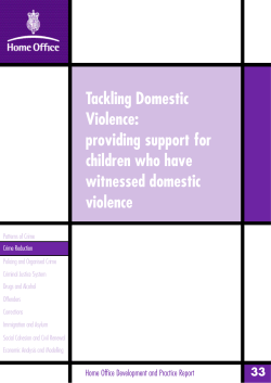 Tackling Domestic Violence: providing support for children who have