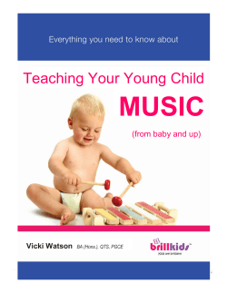 MUSIC Teaching Your Young Child (from baby and up) Vicki Watson