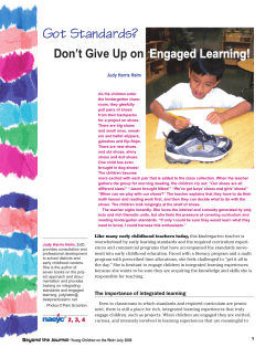       Don’t Give Up on Engaged Learning! Got Standards?