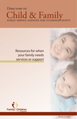 Child &amp; Family Directory of Resources for when your family needs