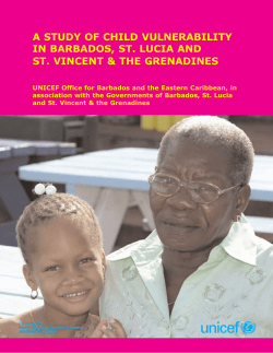 A STUDY OF CHILD VULNERABILITY IN BARBADOS, ST. LUCIA AND