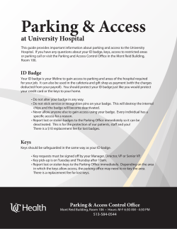 Parking &amp; Access  at University Hospital