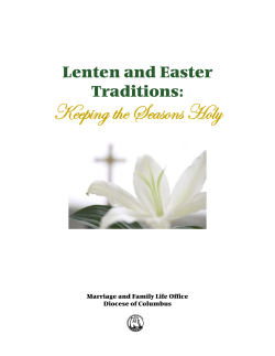 ^xxÑ|Çz à{x fxtáÉÇá [ÉÄç Lenten and Easter Traditions: Marriage and Family Life Office