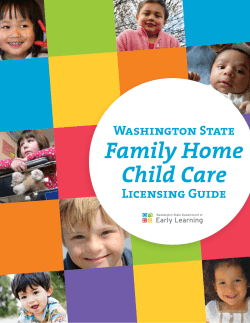 Family Home Child Care Washington State Licensing Guide