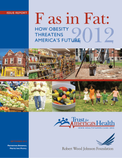 2012 F as in Fat: How obesIty tHReatens