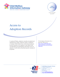 Access to Adoption Records