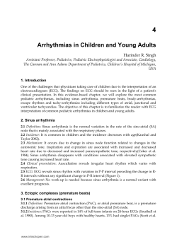 4 Arrhythmias in Children and Young Adults Harinder R. Singh
