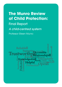 Trustworthy The Munro Review of Child Protection: Open