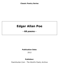 Edgar Allan Poe - 68 poems - Classic Poetry Series Publication Date: