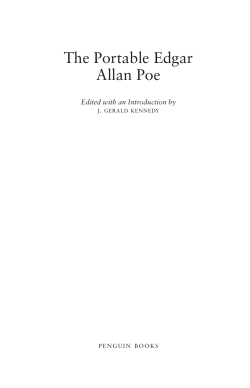 The Portable Edgar Allan Poe Edited with an Introduction by