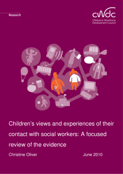 Children’s views and experiences of their review of the evidence