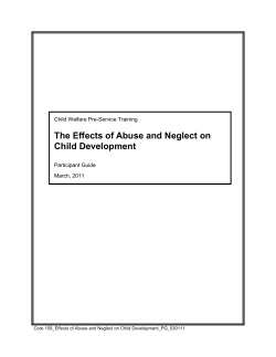 The Effects of Abuse and Neglect on Child Development