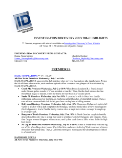 INVESTIGATION DISCOVERY JULY 2014 HIGHLIGHTS