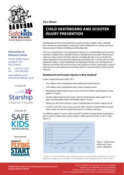 CHILD SKATEBOARD AND SCOOTER INJURY PREVENTION Fact Sheet: