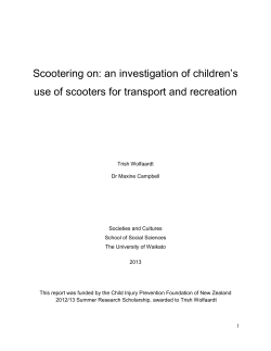 children’s Scootering on: an investigation of