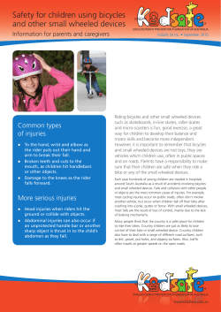 Safety for children using bicycles and other small wheeled devices Common types