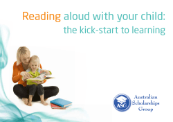 Reading aloud with your child: the kick-start to learning