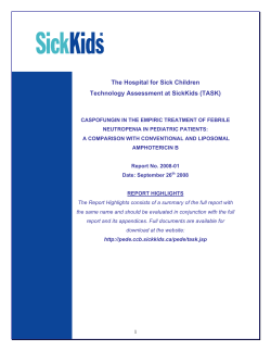 The Hospital for Sick Children Technology Assessment at SickKids (TASK)