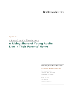 A Rising Share of Young Adults Live in Their Parents’ Home