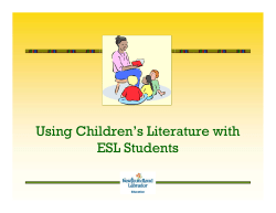 Using Children’s Literature with ESL Students