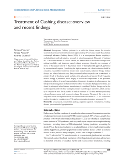 Treatment of Cushing disease: overview and recent findings Dove
