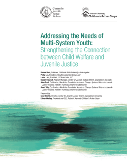 Addressing the Needs of Multi-System Youth: Strengthening the Connection between Child Welfare and
